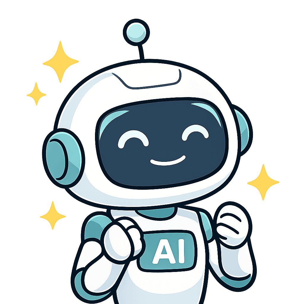 ニッコリ笑顔でガッツポーズするAIのがっこう。