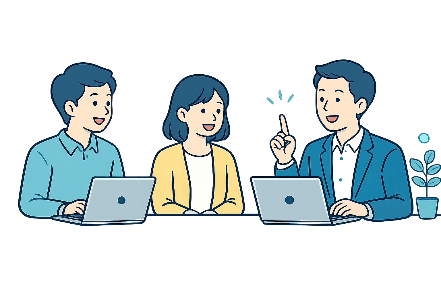 3名が同時に学び、会社全体のAI意識を高めるチーム